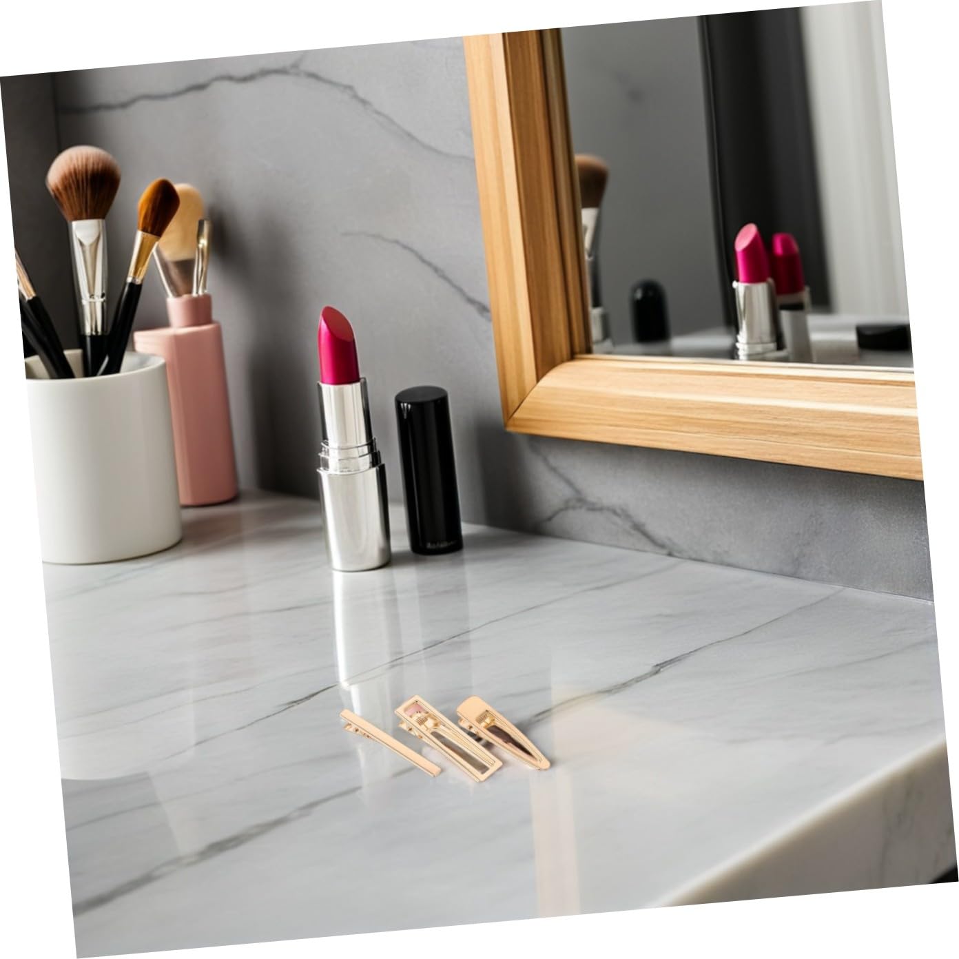 VICASKY 60 pezzi Fermagli Capelli Metallo Dorato Clip Coccodrillo Traforate per Bricolage Accessori Fai da Te Ragazze Stile Elegante Resistente e Leggero