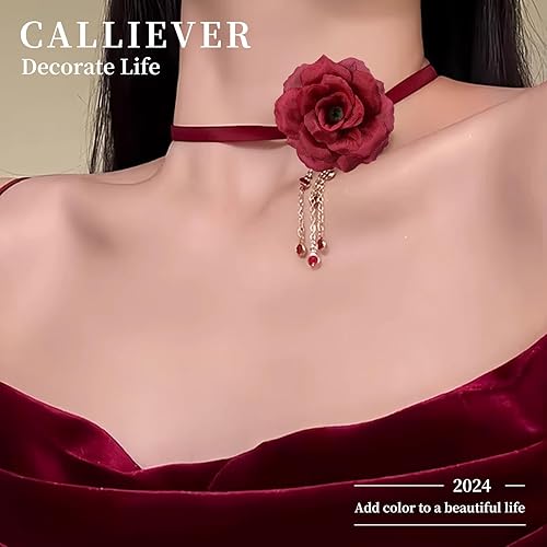 Miniatura 2 de Eternal Blossom Paquete de 20 rosas artificiales de color rojo vino a granel, rosas de seda falsas sin tallo de 3 pulgadas para decoraciones, bodas,