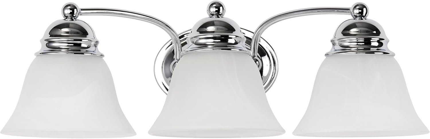Nuvo Lighting 60/338 Traditional Three Light Vanity from Empire Collection in Chrome Finish