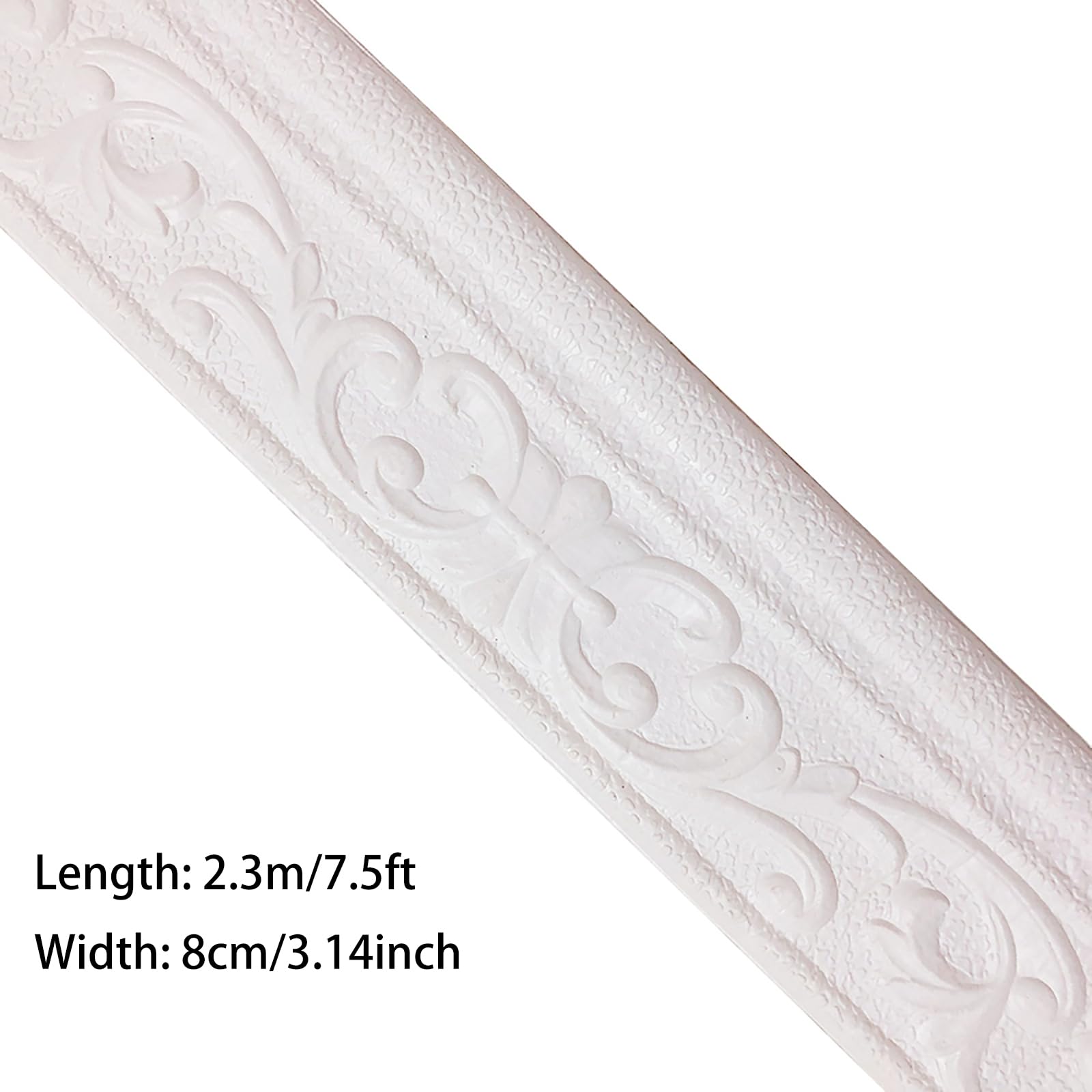 Wyciągnąć linę Listwa przypodłogowa 3D Peel And Stick 2,3 mx 8 cm złota