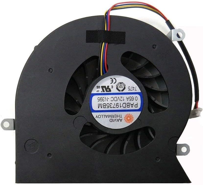 Tested Replacement CPU Cooling Fan for MSI MS-16L1 MS-16L2 MS-16L3 GT62 GT62VR 6RE GT62VR 7RE Terrans Force S5 S6 S5-A1 Series, Compatible Part Number PABD19735BM-N322 N395 12V 0.65A 4Pin