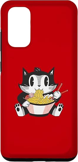 Amazon Galaxy S かわいいアニメ猫かわいいラーメンを食べるイラスト スマホケース 家電 カメラ オンライン通販 Amazon Galaxy S かわいいアニメ猫かわいいラーメンを食べるイラスト スマホケース 家電 カメラ オンライン通販