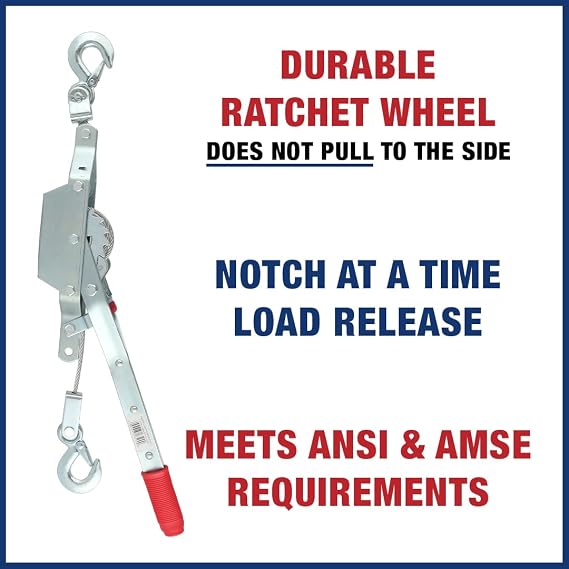AMERICAN POWER PULL CORP 18500 Cable Puller, 1-Ton