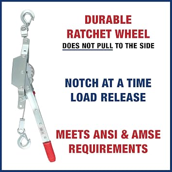 AMERICAN POWER PULL CORP 18500 Cable Puller, 1-Ton