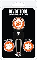 Vista 12 de Team Golf NCAA Unisex-Adult Team Golf NCAA Divot Tool with 3 Golf Ball Markers Pack, Markers are Removable Magnetic Double-Sided Enamel