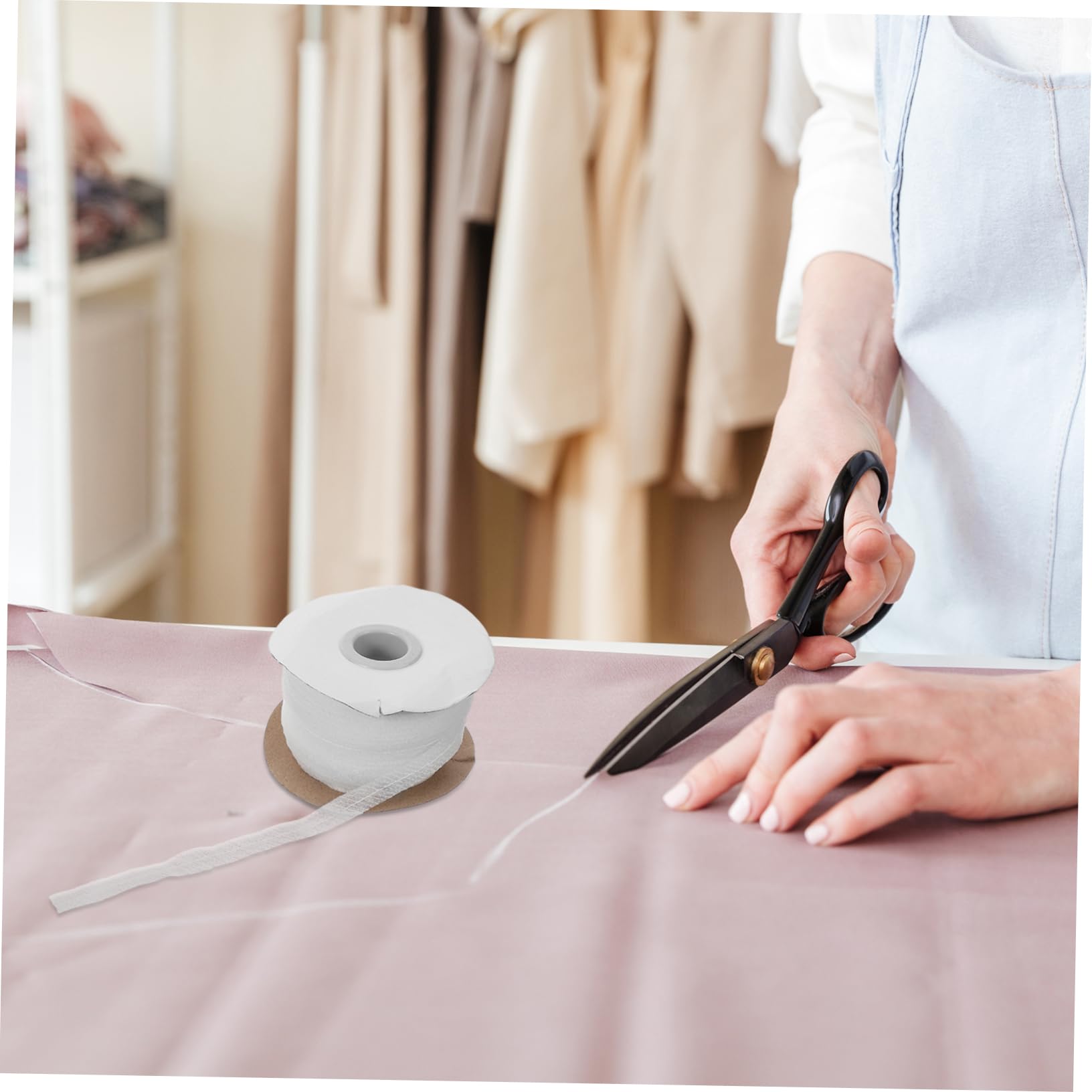 4rouleaux Bande Thermocollante Tissu Non-tissé Fabrication Facile De Doublures Pour Couture Idéale Pour Ourlets Et Réparations Vêtements Utilisation Simple Repasser