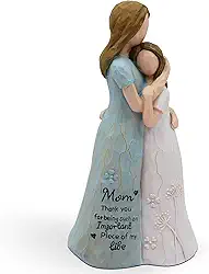 BORLESTA Presentes para mães – presentes de aniversário para mãe, presentes para mãe, presentes para mãe, presentes de mãe nova, presente para mãe, figura pintada à mão esculpida (azul)