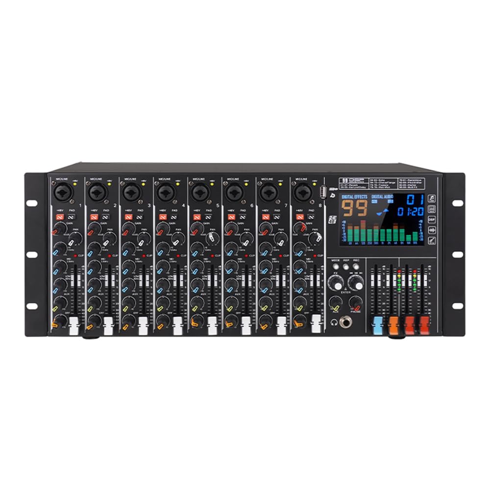 Yamnweo RX-8 8-Channel DJ Console Front View