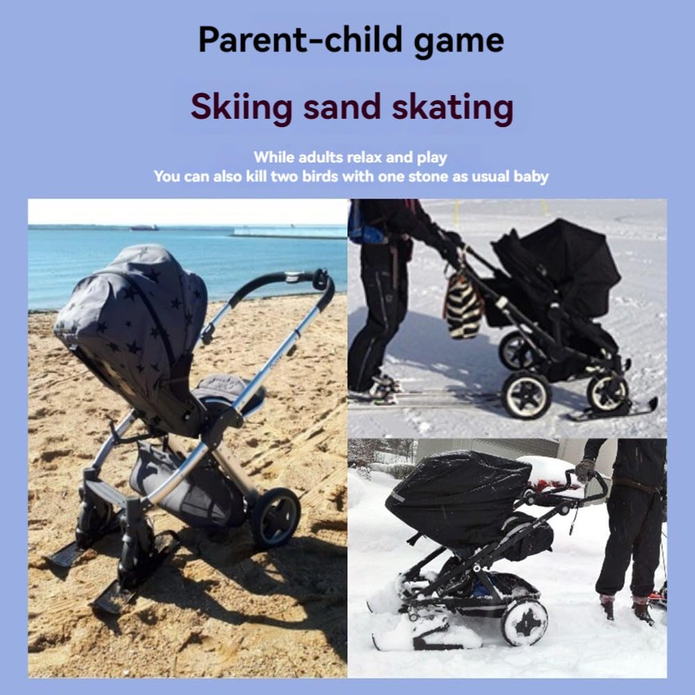 Planche à Neige Planche à roulettes de Plage Plaque de Ski Universelle pour Scooter Équilibrage Vélo Poussette pour Animaux de Compagnie Outil de Fauteuil Roulant Handicapé