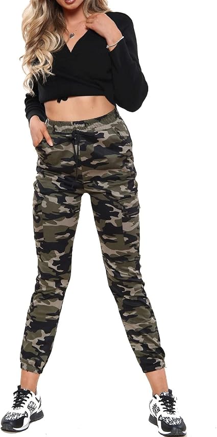 Pantalones de gimnasia con estampado de carga de combate para mujer,  pantalones de camuflaje : Ropa, Zapatos y Joyería - Amazon.com