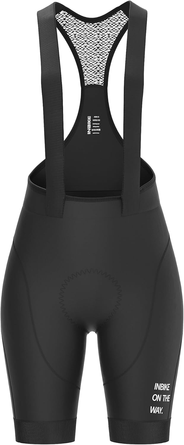 INBIKE Women's Cycling Bib Shorts with 3D High Density Sponge Padded Long Cycling Breathable Bib Shorts