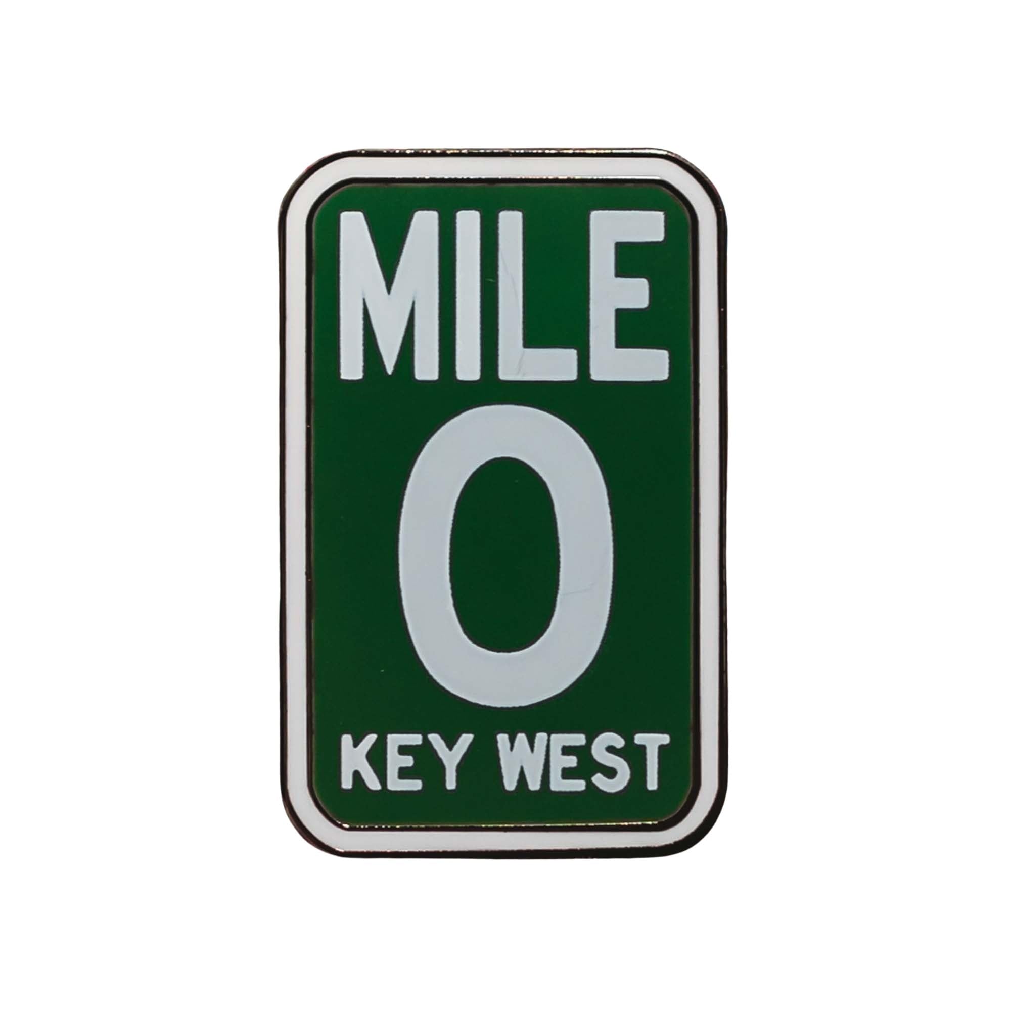 Vagabond Heart Mile 0 Enamel Pin - Key West, FL Travel Souvenir - Mile Zero Florida Memento - Highway 1