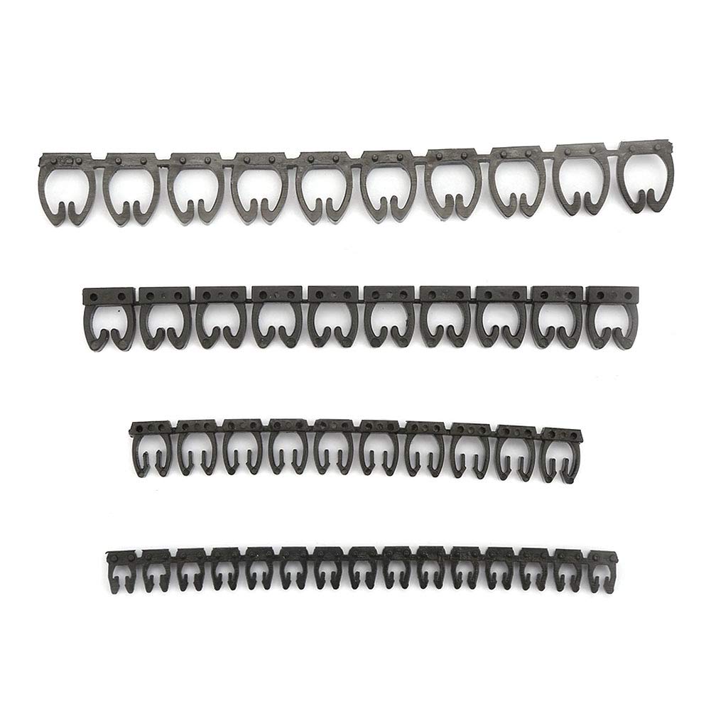 Akozon C-Shaped Coded Clip na plastikowym kablu Identyfikacja Przewodu Przewodu Oznacznik do kabla Kolorowa cyfrowa etykieta z przewodem cyfrowym (1,5 mm²)