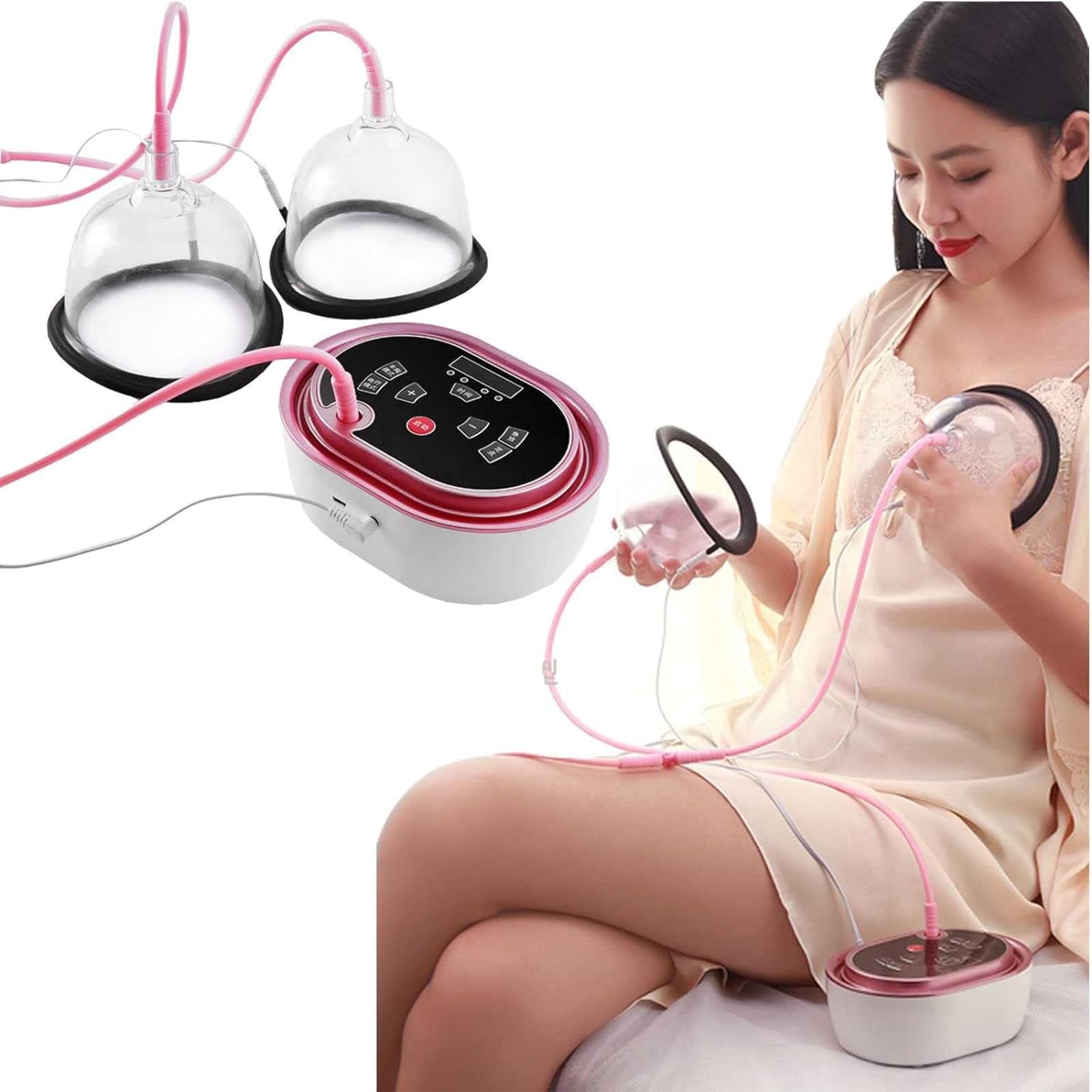 Electric Breast Chest Massager, Electric Chest Enlargement Massage Enhancer with Four Shaping Modes, Anti-Sagging Firming Breast and Enlarge Women Udder, for Home Breast Care