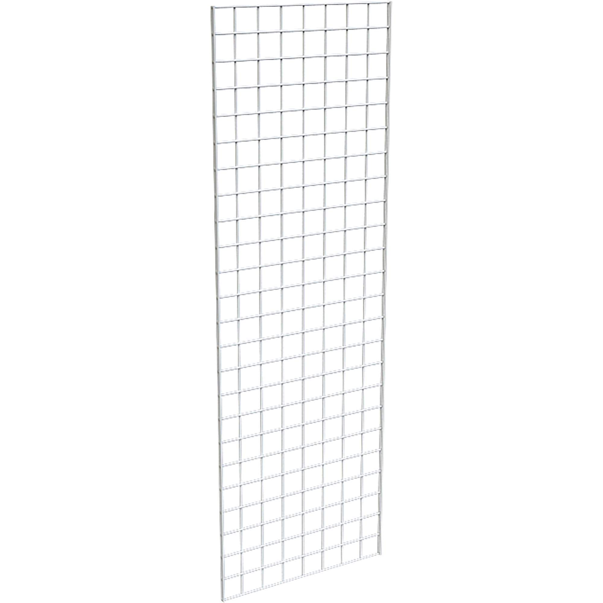 Grid Panel for Retail Display – Perfect Metal Grid for Any Retail Display, 2’ Width x 6’ Height, 3 Grids Per Carton (White)