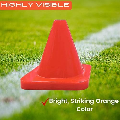 Miniatura 6 de 6in9in12in28in Heavy Duty Agility Training Cones for Sports & Kids Coaching, Field Markers for Motorcycle, Bikes, Traffic, Basketball, Soccer