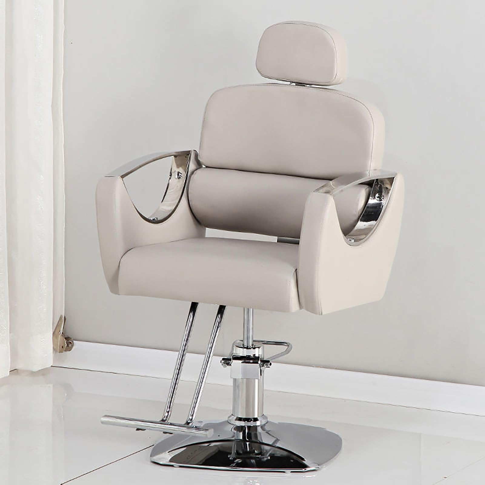 Generisch Klassischer hydraulischer Salonstuhl – professioneller Friseurstuhl, höhenverstellbar, Verstellbarer Stylingsitz, PU-Leder, Drehdesign für Schönheitssalons und Friseurläden.