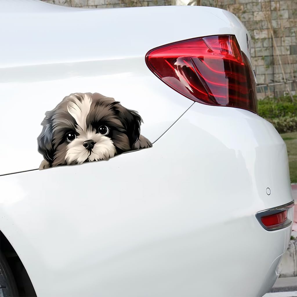Shih Tzu Vinyl Car Sticker Cute Dog Window Decal c066 image 2