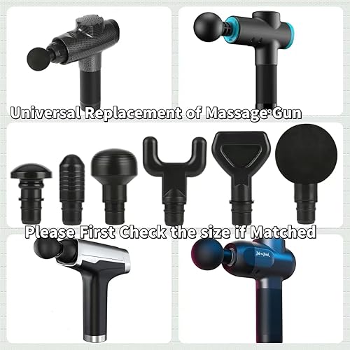 Miniatura 5 de 6 cabezales de masaje con bolsa de almacenamiento, accesorio de pistola masajeadora reemplazable, pistola de masaje de tejido profundo, aplicadores