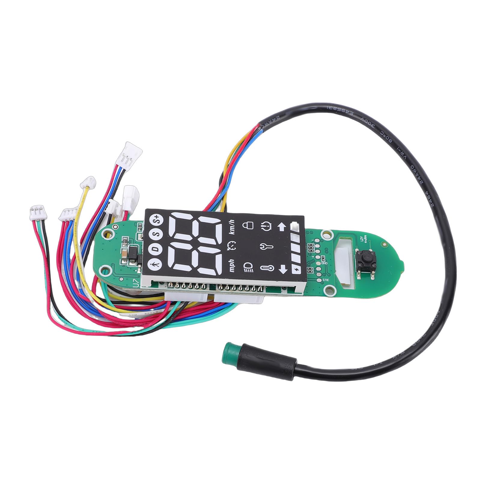 Dilwe Armaturenbrett-Ersatz für Mi 4 Ultra Electric Scooter, 6-Draht-PCB-Bluetooth-Leiterplatte mit Blinkerfunktion, Klares Echtzeit-Display