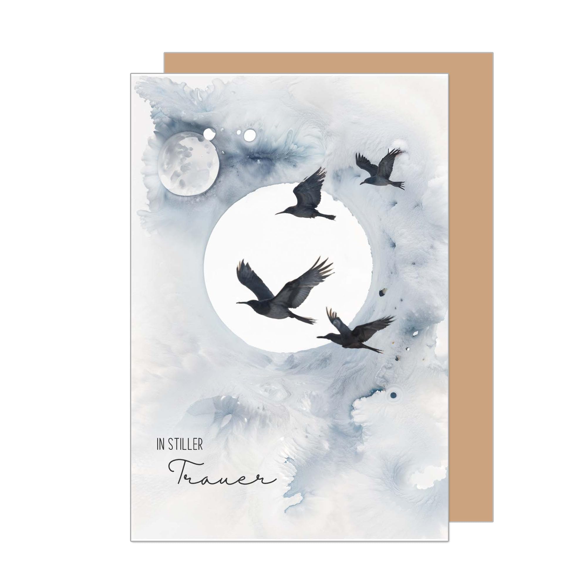 Edition Seidel Premium Trauerkarte Mit Umschlag | Beileidskarte Mit Pusteblume Design | 11,5x17 Cm
