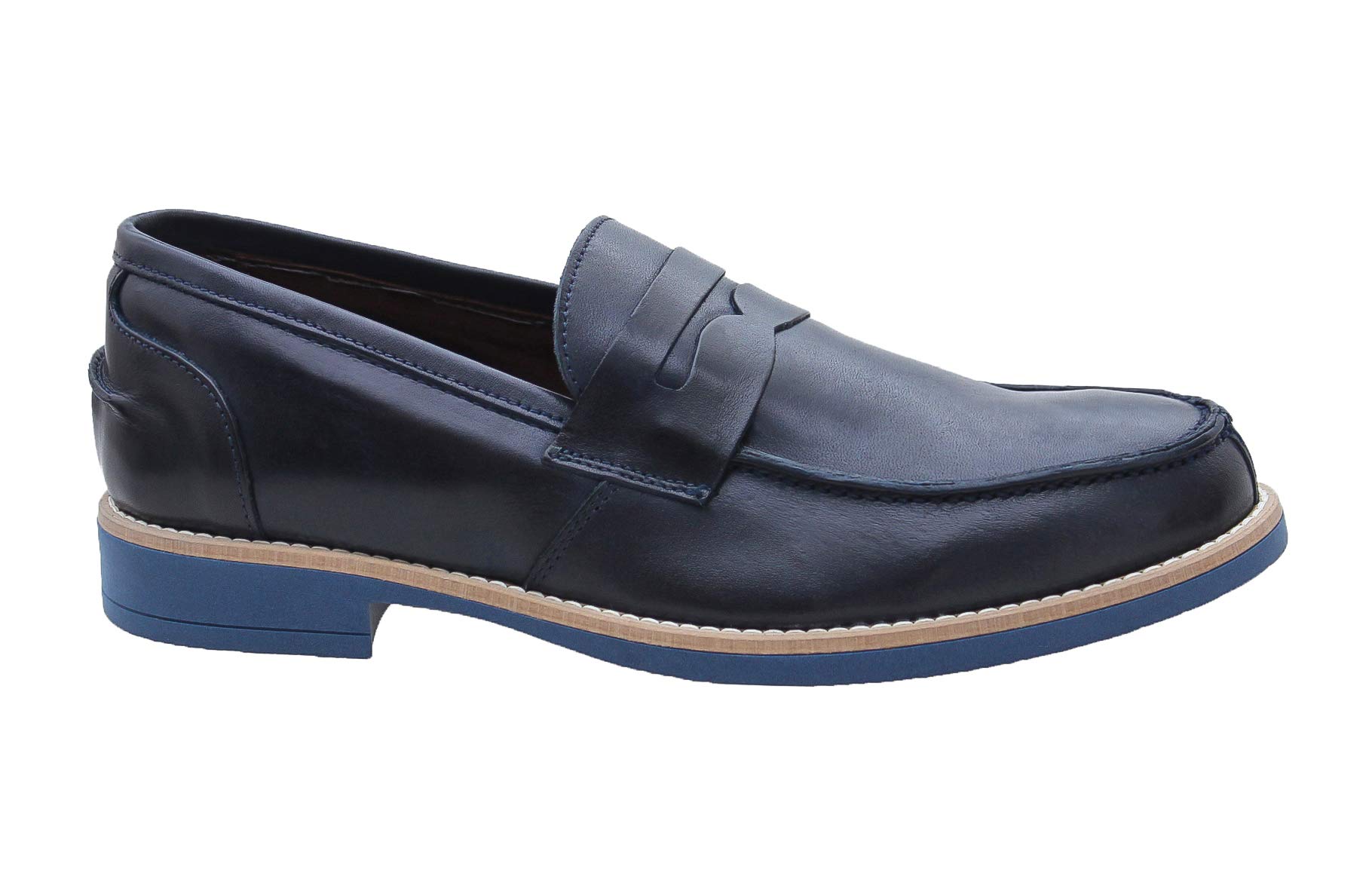 Camoscio Blu Scarpe Eleganti Uomo Camoscio Mocassini Blu Uomo In