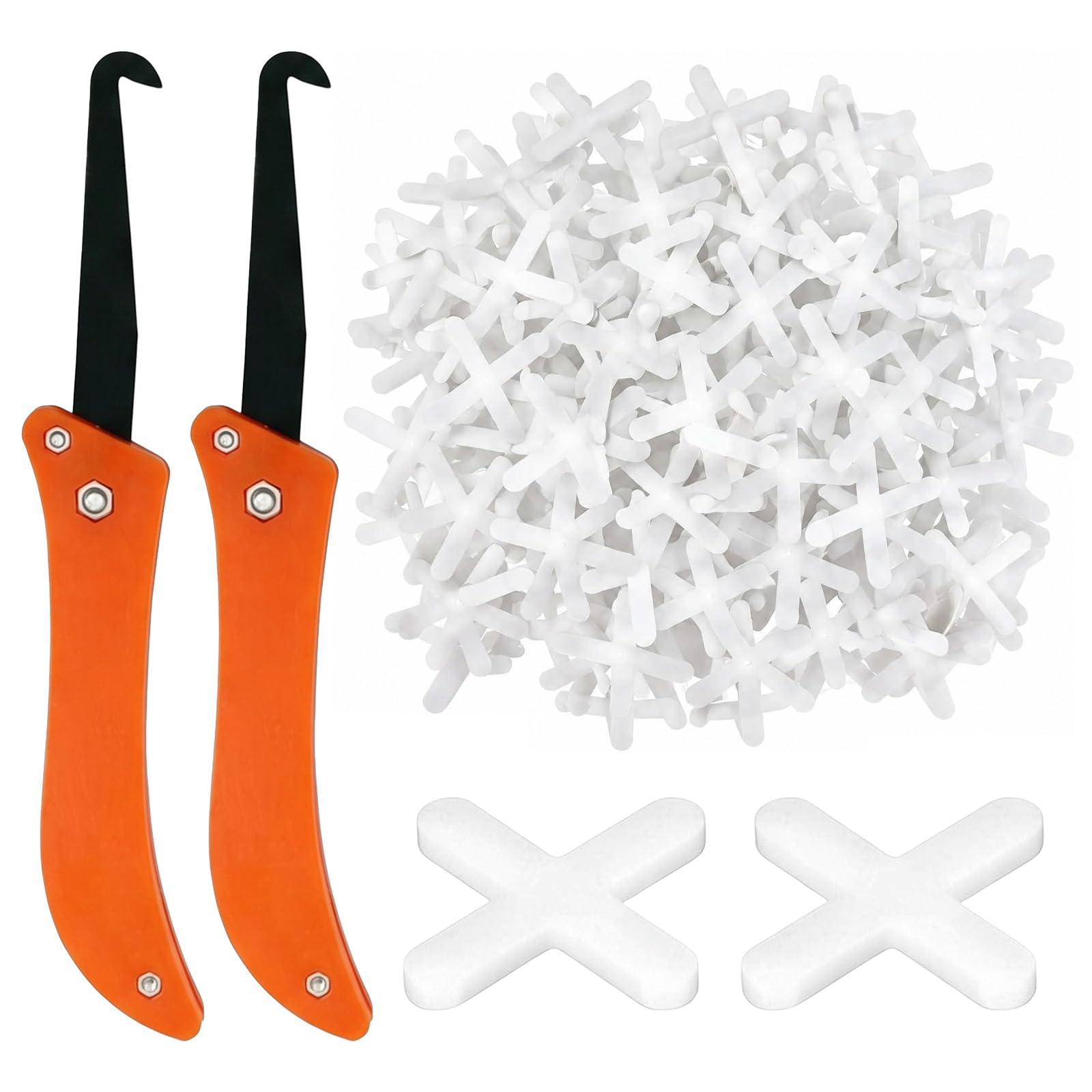 Avvchuy 600 Pcs Tile Spacers 3mm, Tile Spacer with Gap Removal Tools