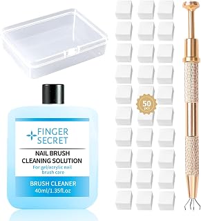 Nail Sponges Set for Ombre Gel,Nail Art Tools Set-50Pcs Nail Sponges With Gold Grabbing Pen Nail Brush Cleaner Transparent Plastic Storage Box Used to Store Nail Art Tools