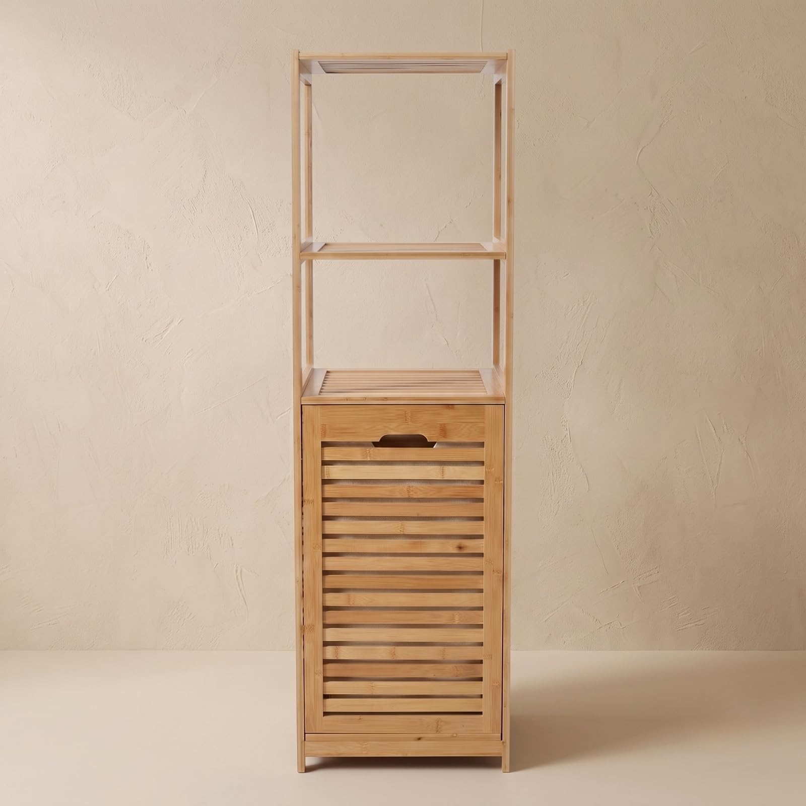 Wäschekorb aus Bambus, 32 x 35 x 118 cm