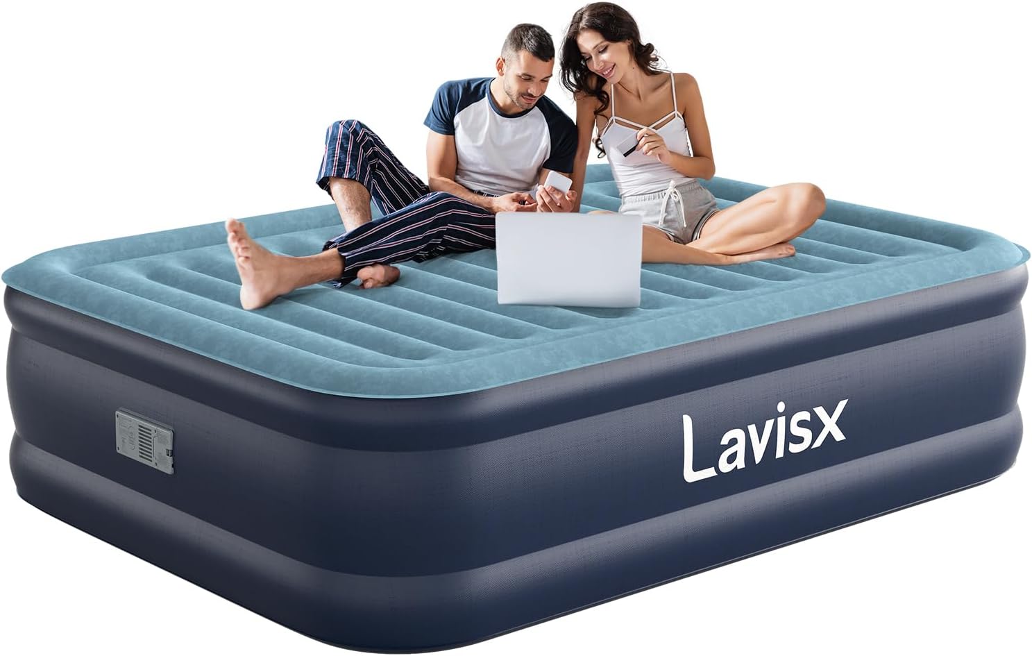 - Queen Air Mattress 18” with Built in Pump, 2 Mins High Speed Inflation Luxury Auto Stop Pump Blow Up Mattress Comfort Air Bed, Colchones Inflables