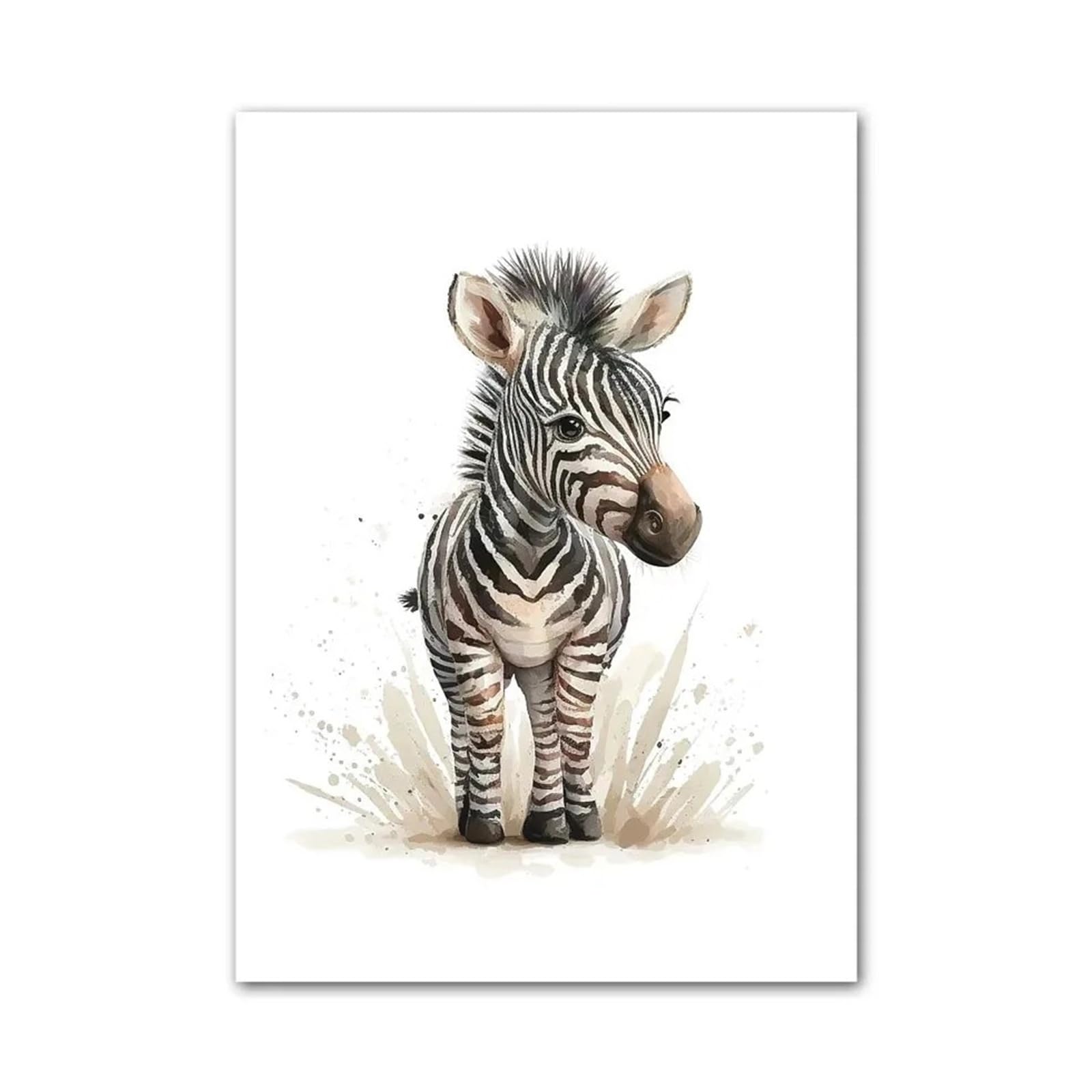 XENITE Wall Art Canvas Prints Elephant Lion Giraffe Tiger Zebra Nursery Wall Art Canvas Painting Aninmal Posters And Prints Wall Pictures Baby Kids Room Decor(A,50x70cm)