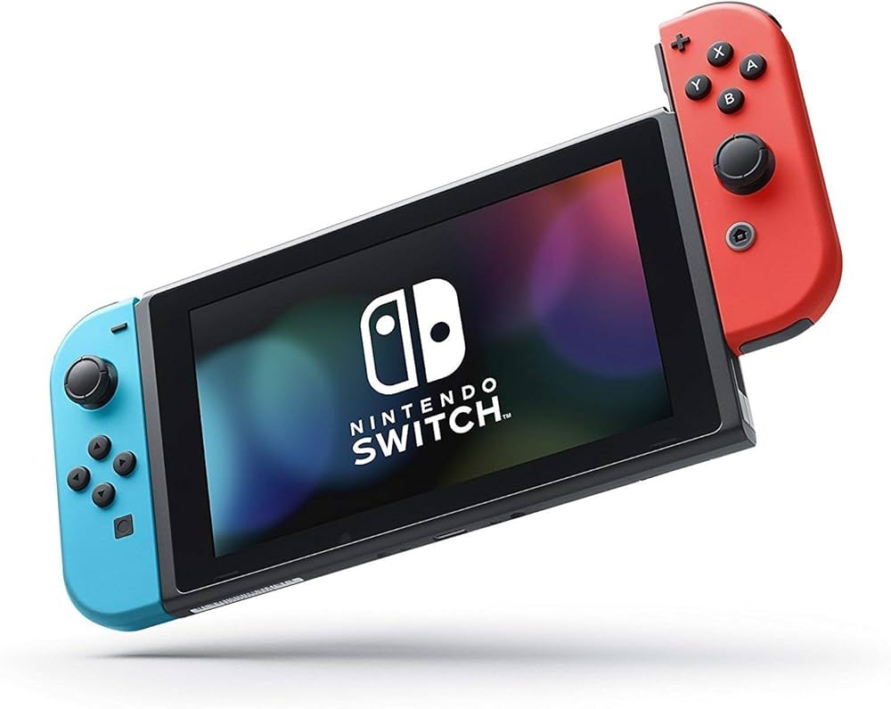 Amazon.com: Nintendo Switch Neon Blue and Neon Red Joy-Con