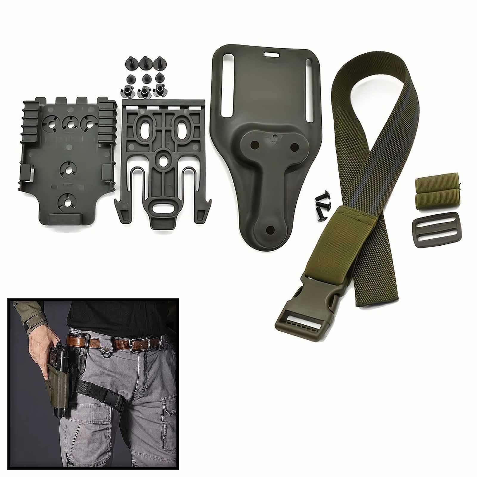 Accessorio for Fondina QLS 19 22 Sistema di bloccaggio rapido Adattatore for Fondina Tattica for Pistola Attacco for Fondina con Passante for Cintura a Bassa Corsa