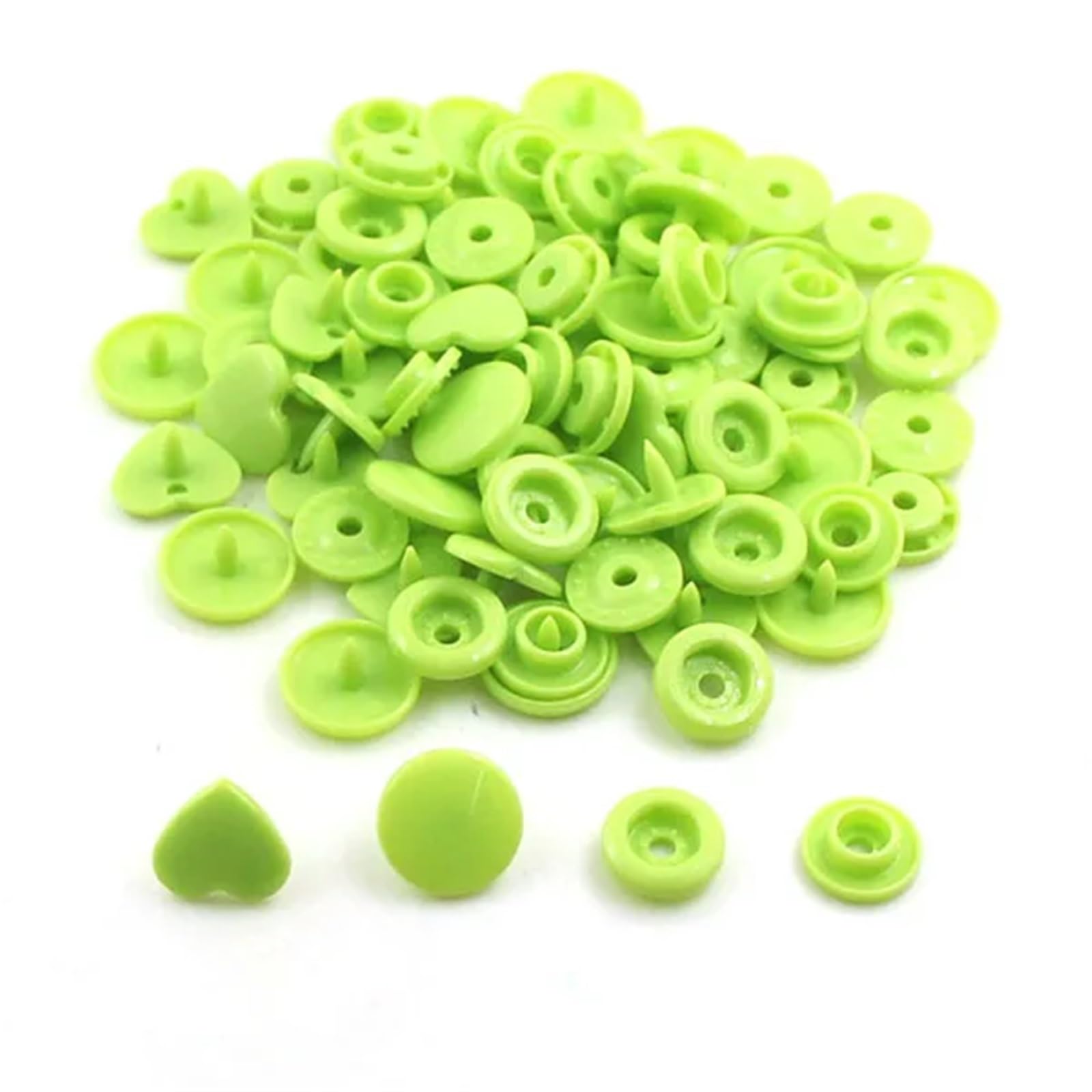 Plastic Snap Buttons 200Sets KAM Star/Heart Snap Button T5 Plastic Decorative Buttons for Clothes Press Studs Fasteners Garment Accessories 15Colors