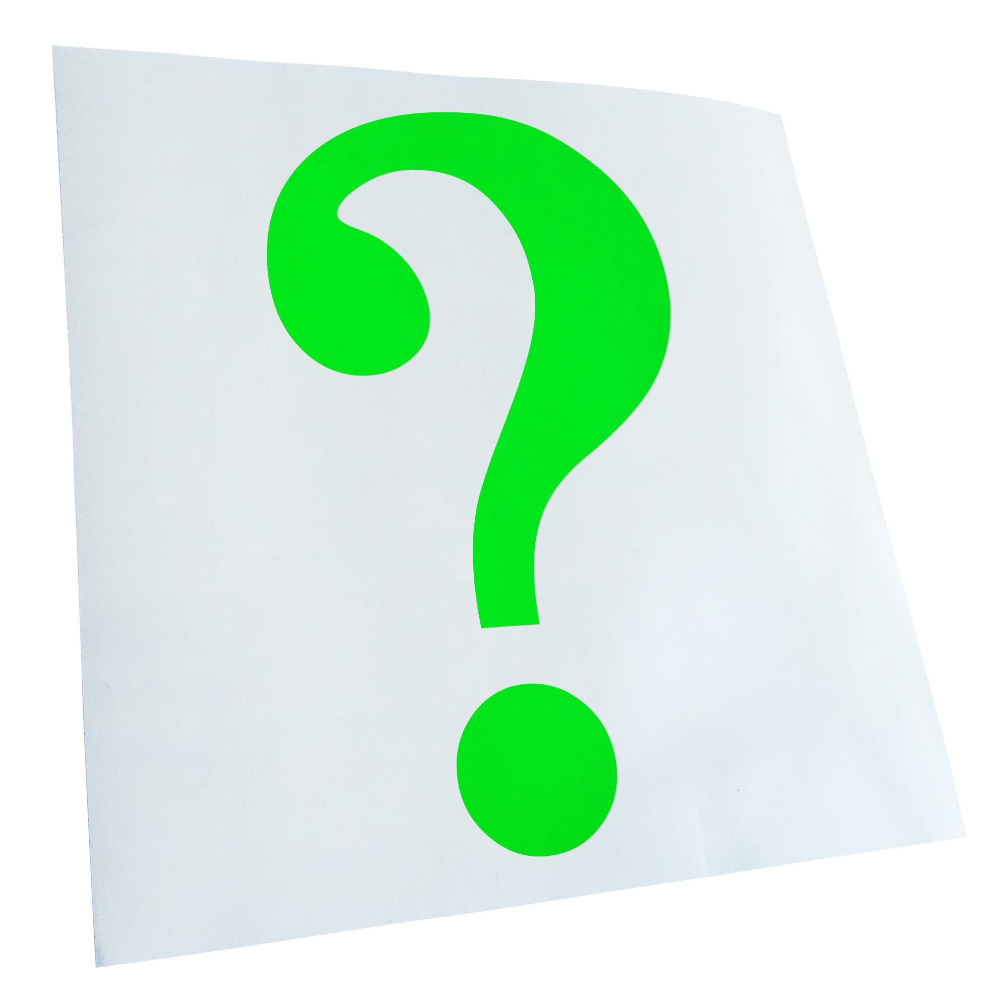 Kiwistar - Car Sticker - Neon Green - 30 x 18 cm Question Mark Pictogram - Rear Window Car Sticker Weatherproof for Car Truck Moped Truck - Sticker Exterior Self-Adhesive Tuning Accessories for
