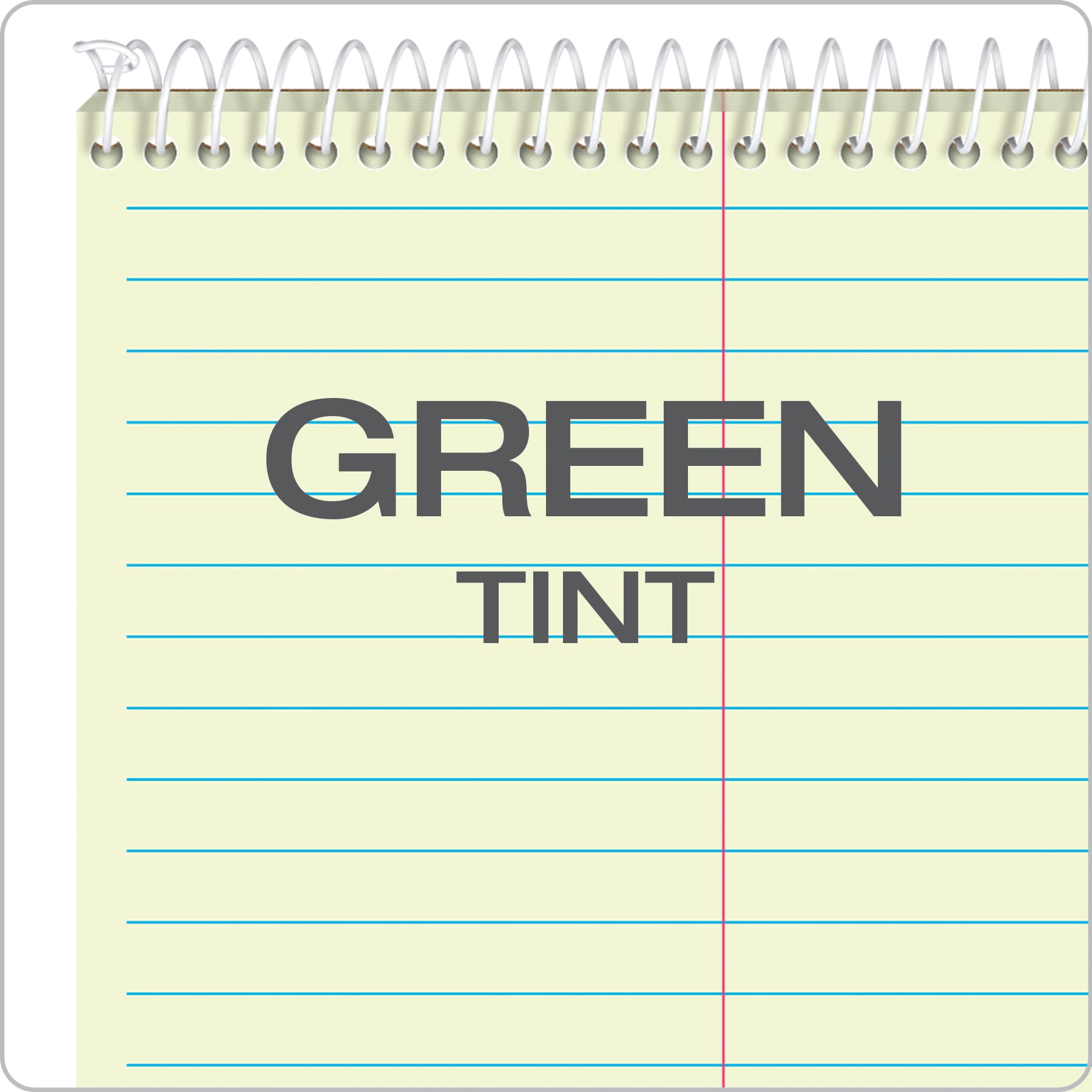 tops Spiral Steno Books, 15,2 x 22,9 cm, Gregg Rule 60 Sheets (Pack of 12) Green