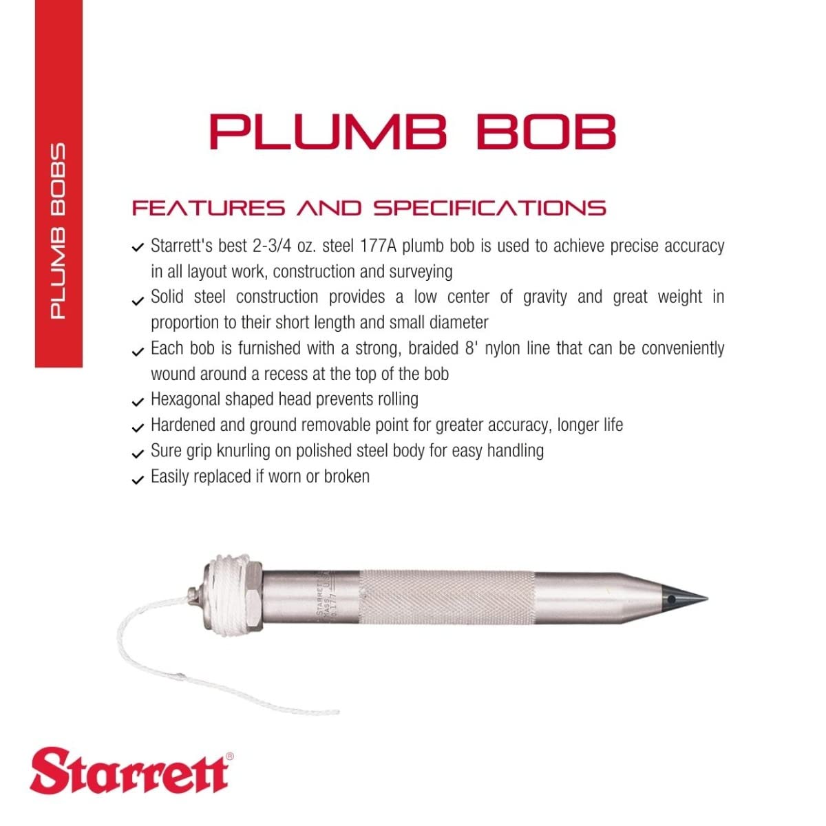 Starrett 177A - Plomada