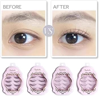 Amazon | つけまつげ ナチュラル 部分 4ペア 眼尻 柔らかい ボリューム