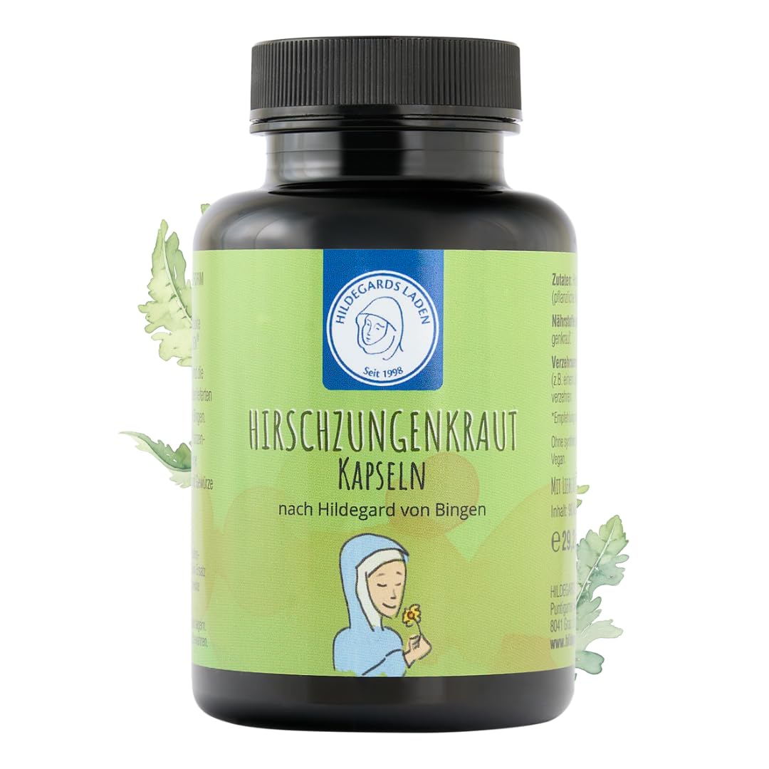 Hirschzungenkraut Kapseln | nach Hildegard von Bingen | 100% natürlich | Kapselhülle aus Cellulose | 90 Kapseln