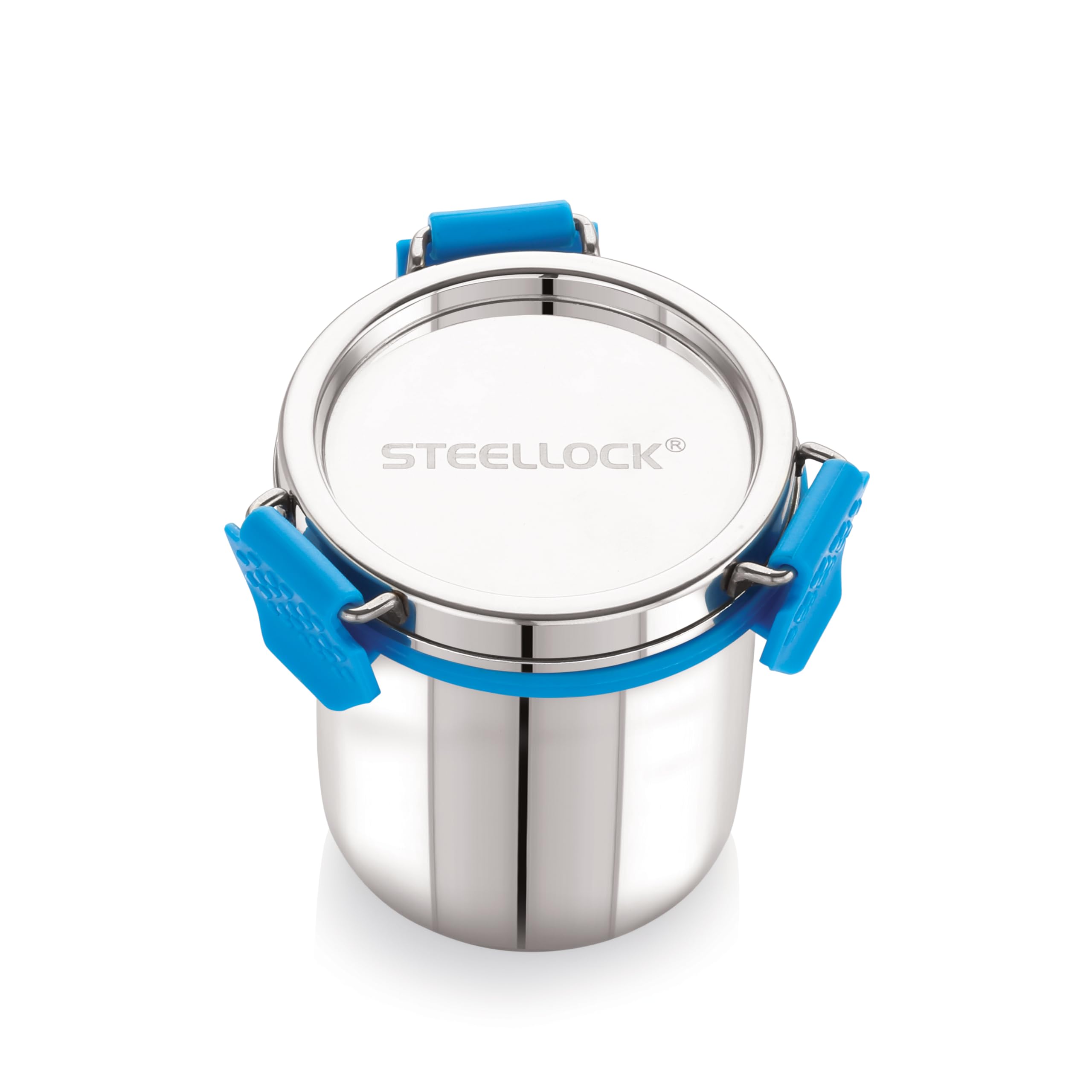 STEELLOCK PRO Stainless Steel Container/Dabba with Steel Lid Airtight for Food Storage, Easy to Carry, Leak Proof and Stackable (SLP-113/300 ML).