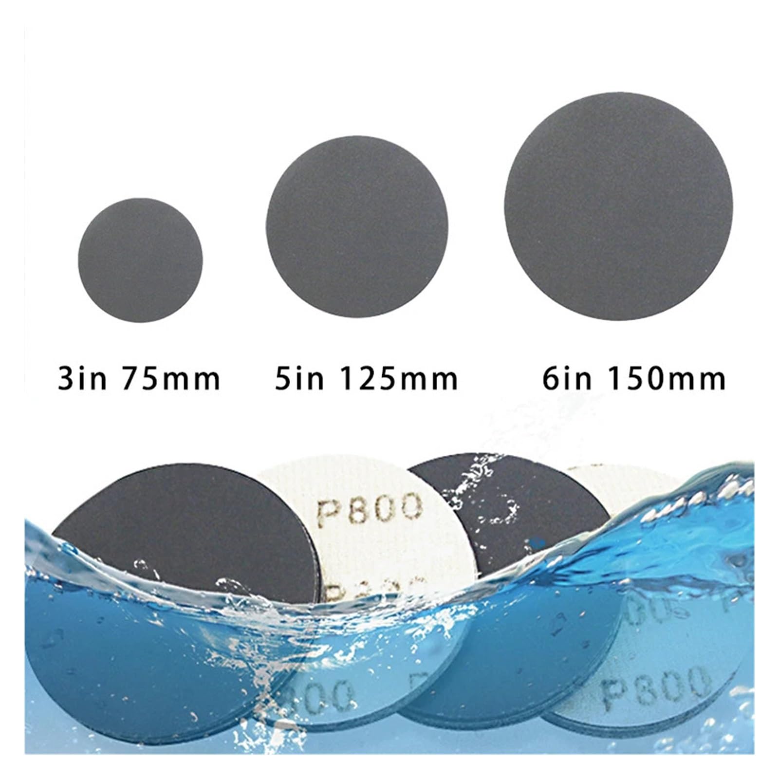 3/5/6inch Dry And Wet Sanding Disc Sanding Paper Metal Polished Woodworking Tools