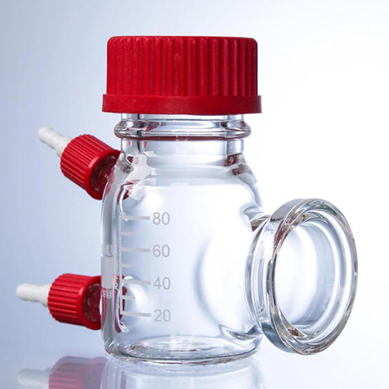 Reactor de celda electroquímica de doble celda con vidrio de borosilicato, membrana de intercambio de protones, dos puertos laterales para laboratorio