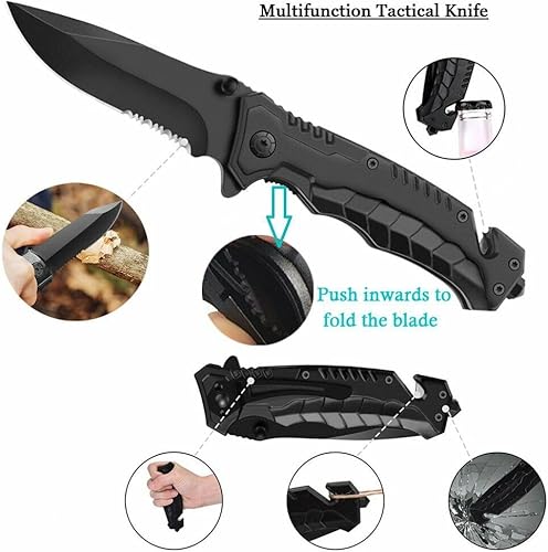 Miniatura 3 de Survival Gear 12 en 1, kits de supervivencia, herramientas de supervivencia con bolsa, equipo de supervivencia genial y kit de herramientas para