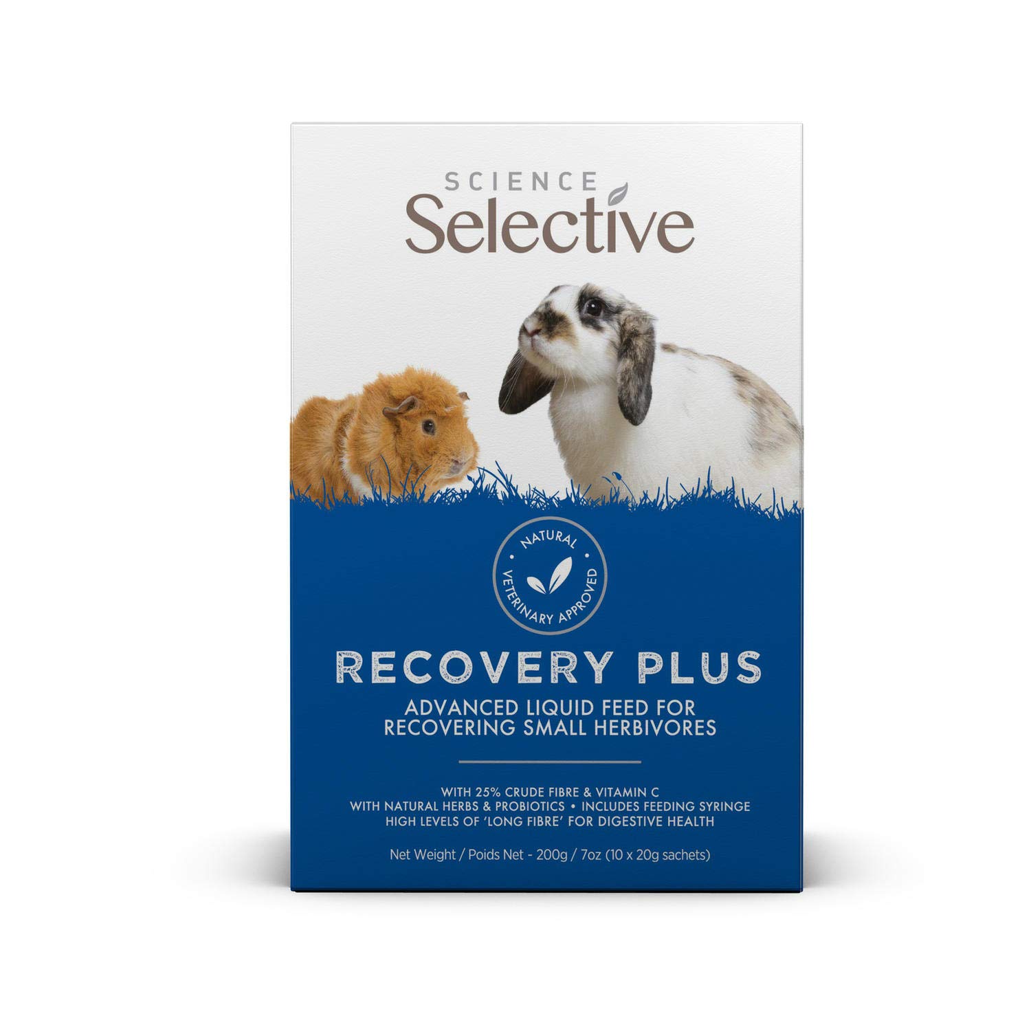 Science Selective Recovery Plus Liquid Feed for Small Herbivores, 20 g (Pack of 10)