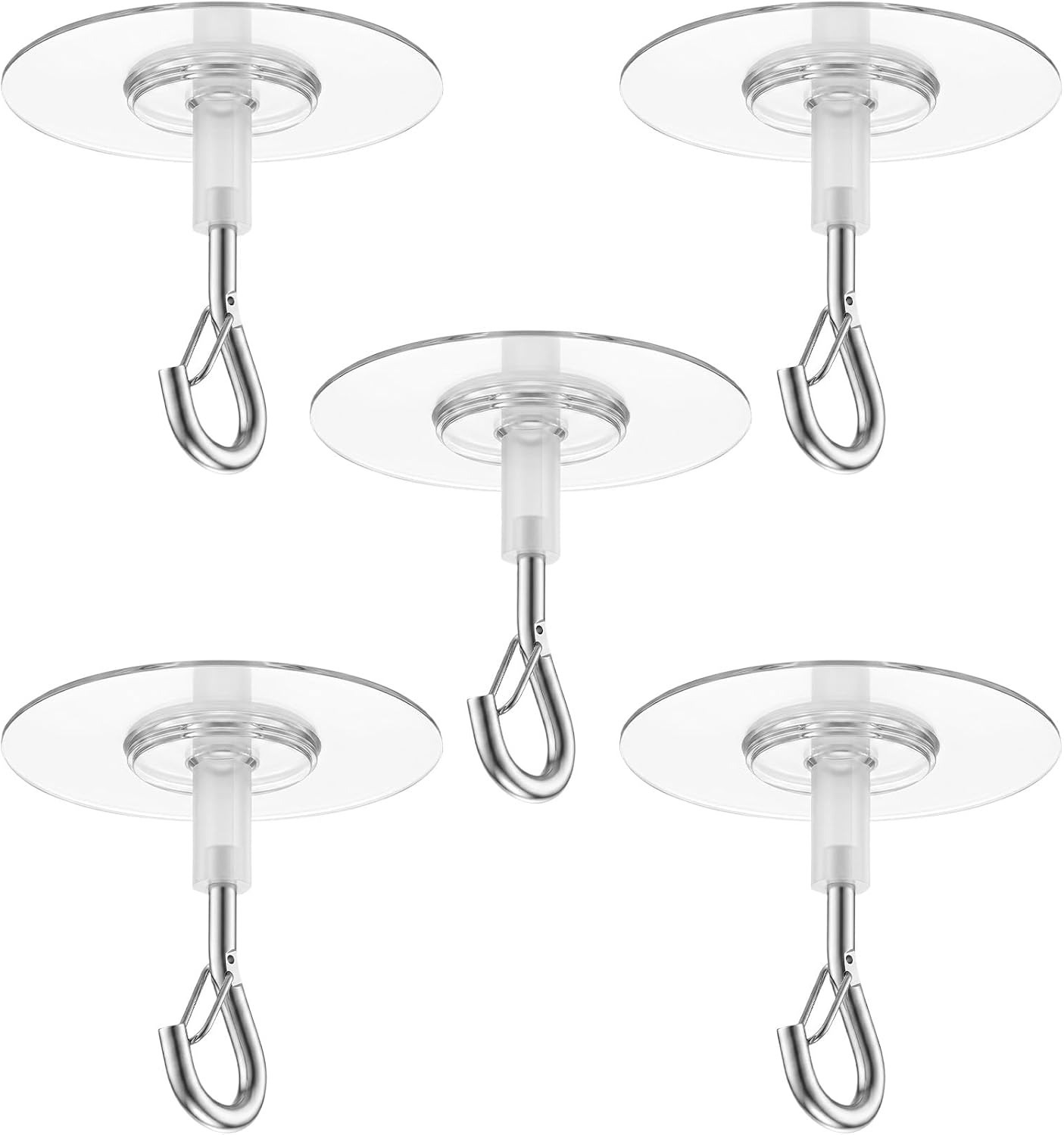 5 Pcs Adhesive Ceiling Hooks, Adhesive Plant Hooks