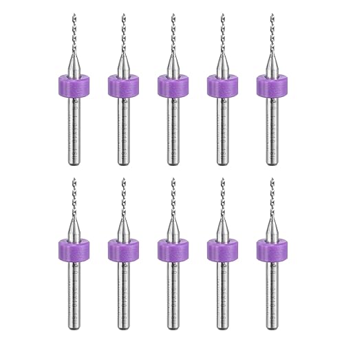 Vista 24 de uxcell Brocas para PCB, 0.028 in, carburo de tungsteno, herramienta rotativa, joyería, grabado CNC, placa de circuito de impresión, micro brocas