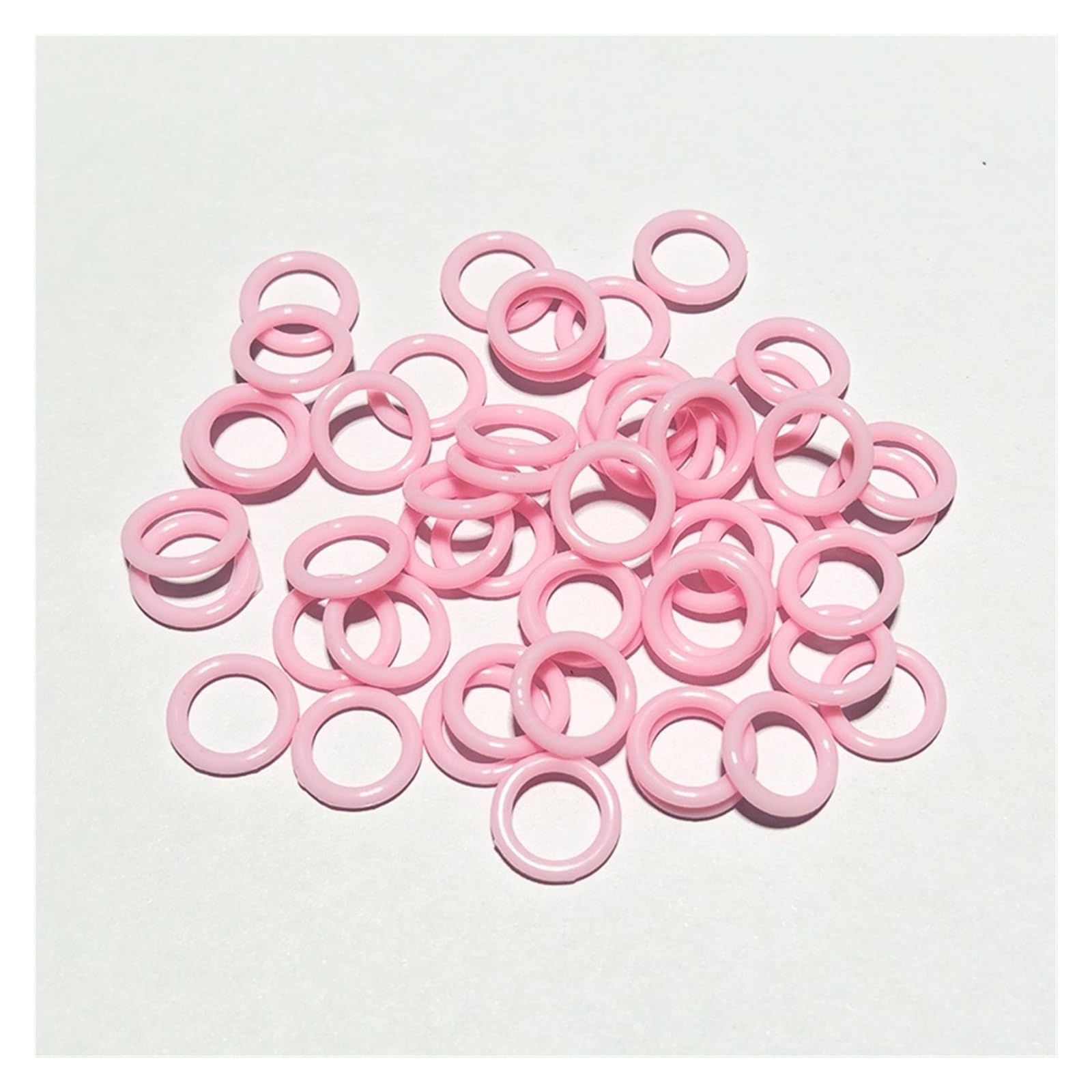 500pcs 8mm Elastic Rubber Pigeon Foot Rings Colorful for Racing Pigeon Identification(Pink)