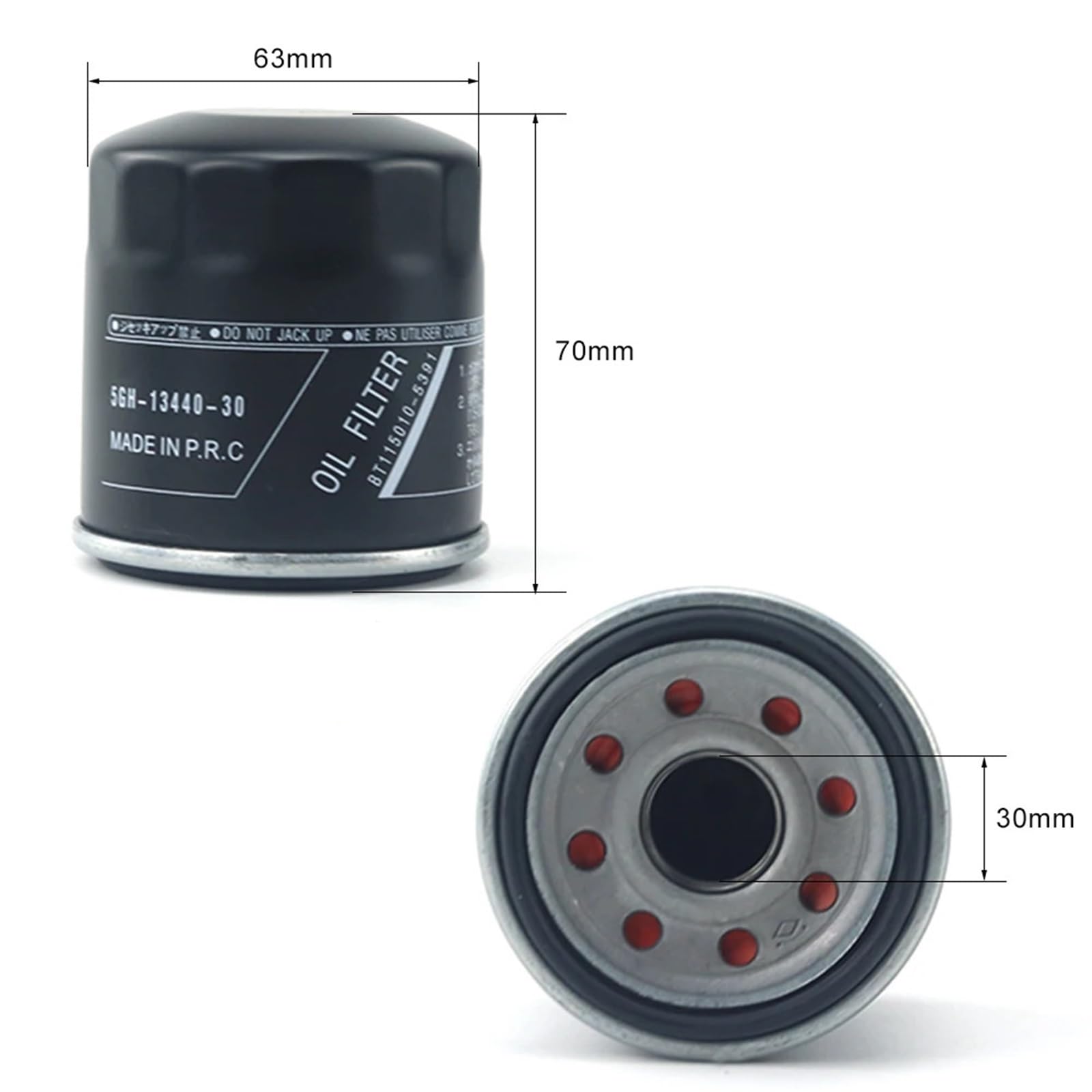 MOTOHIRO 2 uds 4 Uds Filtro de Aceite for Motocicleta 5GH-13440-20 5GH-13440-50 5GH-13440-60 5GH-13440-30 for Piezas Marinas Motor fueraborda Filtros de Aceite para vehículos (Size : 2PCS)