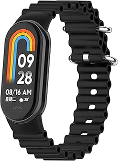 سوار ساعة رياضي من السيليكون قابل للتمدد من نيكست ستور، بتصميم أنيق ومريح، مثالي للرياضة والاستخدام اليومي، متوافق مع شاومي مي باند 9