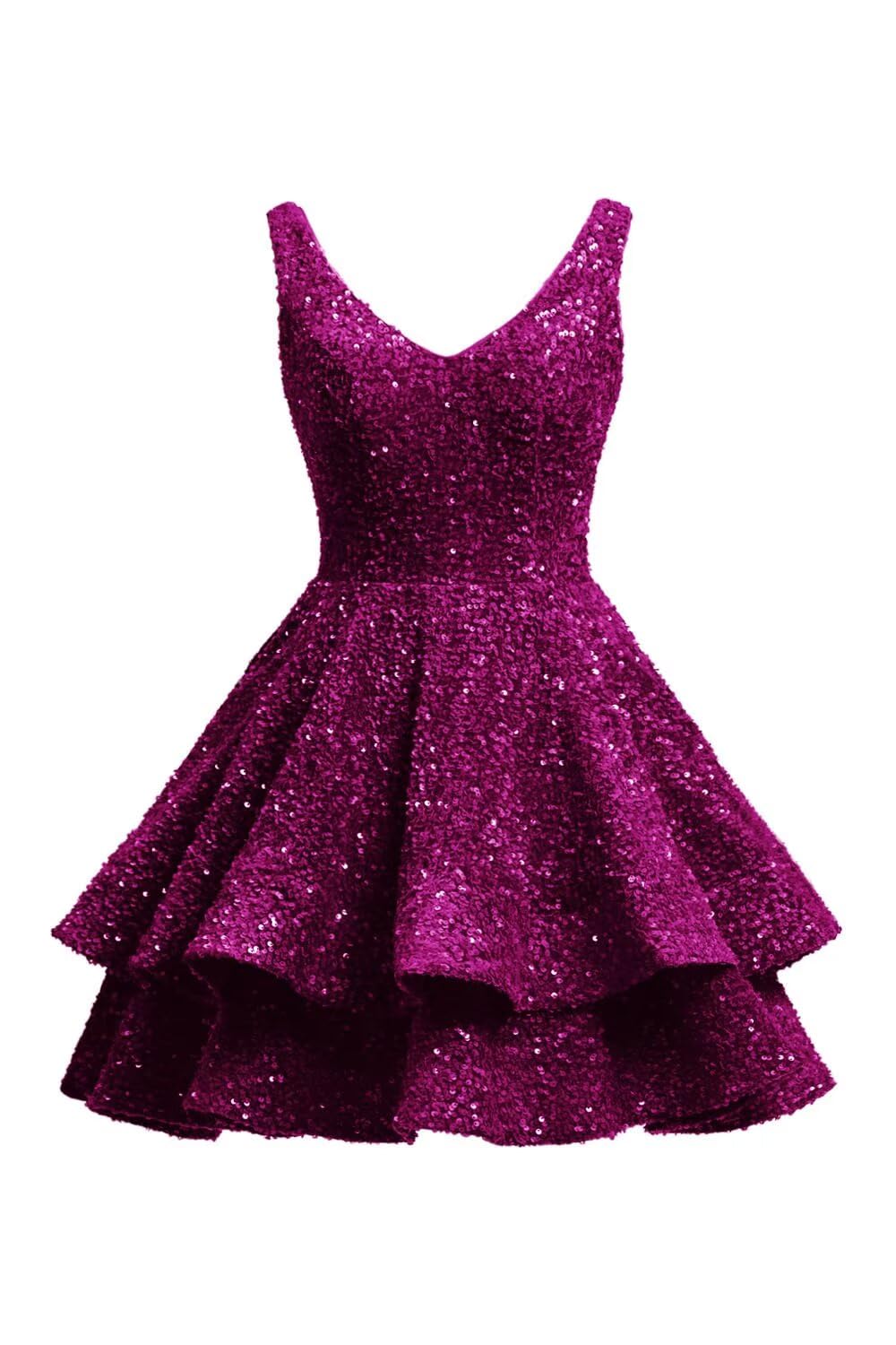 Sevintage Short 2025 Sparkly Sequin Homecoming Dress for Teen Tiered Corset Ball Prom Cocktail Party Gown